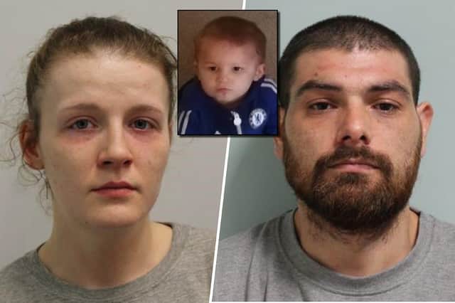 Louise Lennon, left, Jake Drummond, right, and inset, Jacob Lennon. Credit: Met/PA