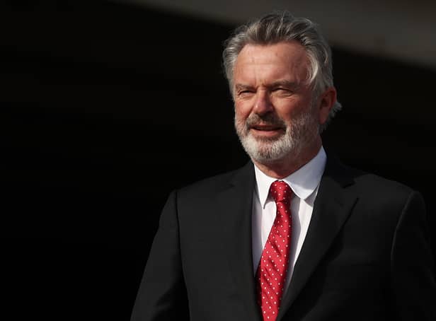 Sam Neill attends the state memorial service for the late former Australian prime minister Bob Hawke