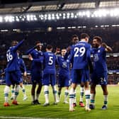 Kai Havertz of Chelsea celebrates after scoring the team’s second goal from a penalty  (Photo by Ryan Pierse/Getty Images)
