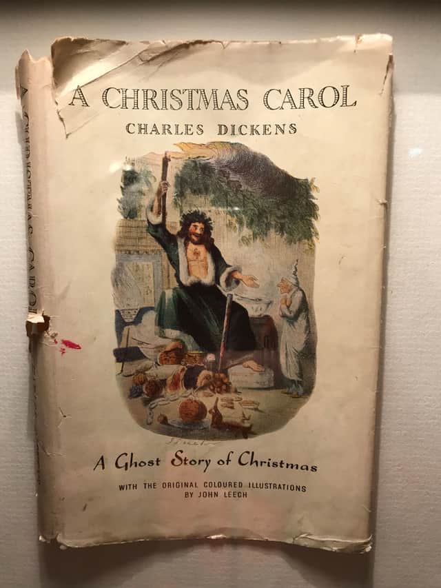A copy of A Christmas Carol that Barry West came across in a pub in Kent while researching. (Picture: Barry West / SWNS)
