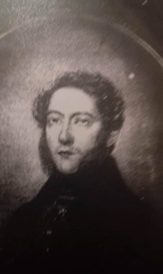 This picture of Miles Marley was painted by count Paul Wonjersky who is believed to be from the Polish Royal family. It is said to have been in return for medical treatment. (Picture: Barry West/SWNS)SWNS)