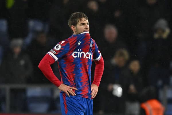  Joachim Andersen reacts to their defeat after the English Premier League football match  (Photo by BEN STANSALL/AFP via Getty Images)