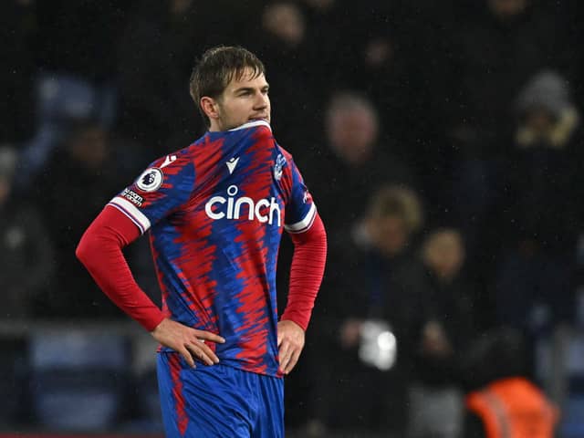  Joachim Andersen reacts to their defeat after the English Premier League football match  (Photo by BEN STANSALL/AFP via Getty Images)