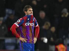 Joachim Andersen reacts to their defeat after the English Premier League football match  (Photo by BEN STANSALL/AFP via Getty Images)
