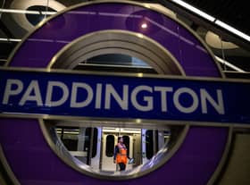 The Elizabeth line at Paddington station. (Photo by Leon Neal/Getty Images)