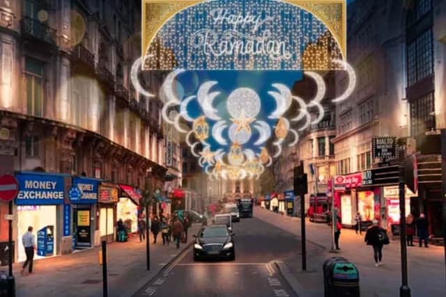 London is set to celebrate the arrival of Ramadan this week by illuminating one of their most popular streets, Coventry Street - from Piccadilly Circus to Leicester Square - with festive lights.