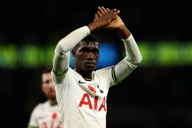 Yves Bissouma of Tottenham Hotspur celebrates after the Premier League match (Photo by Paul Harding/Getty Images)