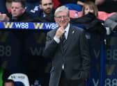 Roy Hodgson looks on during the English Premier League football match between Crystal Palace and Watford   (Photo by DANIEL LEAL/AFP via Getty Images)