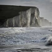 The Seven Sisters white cliffs at Cuckmere Haven in East Sussex. (Photo by Jeff Overs/BBC News & Current Affairs via Getty Images)