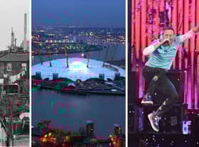 Greenwich Peninsula became home to the Millennium Dome and then the O2 Arena, which has hosted the likes of Coldplay. (Photo by Evening Standard/Hulton Archive/Martin Hayhow/AFP/Gareth Cattermole/Getty Images)