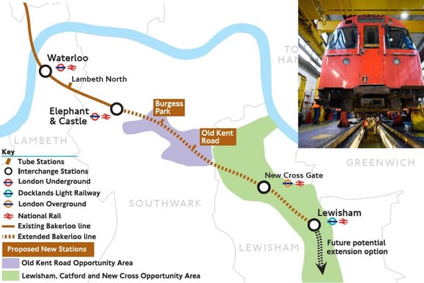The first stage of the Bakerloo line extension plan.