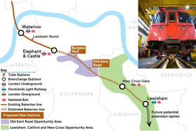 The first stage of the Bakerloo line extension plan.