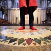 Visitors to Westminster Abbey can stand in the exact spot King Charles will be crowned