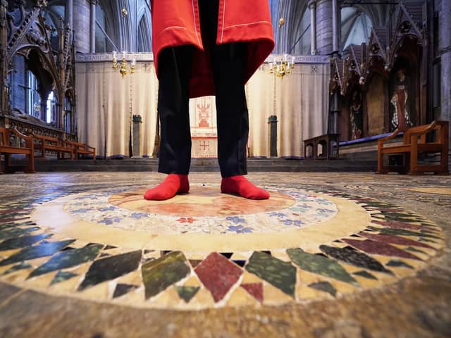 Visitors to Westminster Abbey can stand in the exact spot King Charles will be crowned