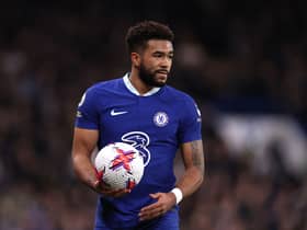 Reece James of Chelsea controls the ball during the Premier League match  (Photo by Ryan Pierse/Getty Images)