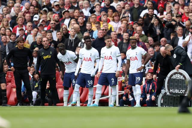 Davinson Sanchez, Yves Bissouma, Matt Doherty and Ryan Sessegnon of Tottenham Hotspur (Photo by Catherine Ivill/Getty Images)