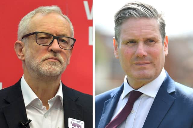 Corbyn (L) said that Starmer had "denigrated the democratic foundations" of Labour, ahead a move to formally block him from standing for the party at the next General Election (Photos: PA)