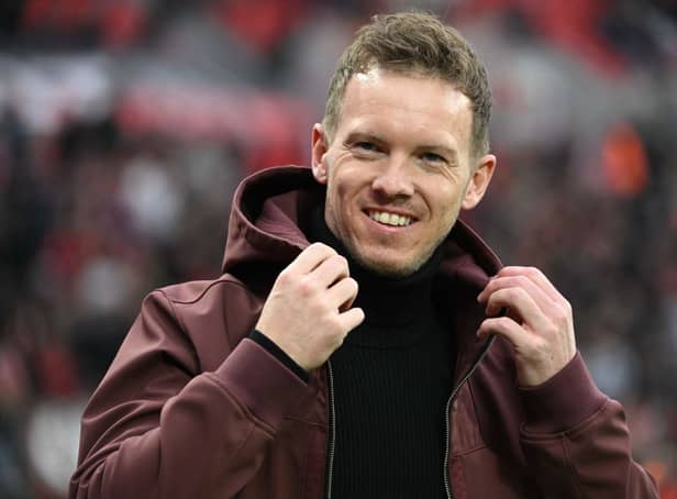 Bayern Munich's German head coach Julian Nagelsmann looks on ahead the German first division Bundesliga football match (Photo by INA FASSBENDER/AFP via Getty Images)
