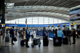 Security staff at Terminal 5 are on-strike for 10 days due to a dispute over pay and conditions. Credit: Getty Images. 