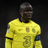 N'Golo Kante of Chelsea FC looks on during the UEFA Champions League Quarter Final Leg (Photo by David Ramos/Getty Images)