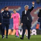 Manager of Crystal Palace waves goodbye to the fans after his last home game (Photo by Justin Setterfield/Getty Images)