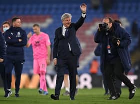 Manager of Crystal Palace waves goodbye to the fans after his last home game (Photo by Justin Setterfield/Getty Images)