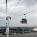The London cable car connects the O2 with the Royal Docks and City Hall.