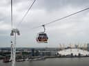 The London cable car connects the O2 with the Royal Docks and City Hall.