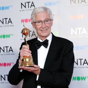 Paul O’Grady with the Special Recognition award “For The Love of Dogs” during the National Television Awards 2018 at the O2 Arena on January 23, 2018 in London, England.  (Photo by John Phillips/Getty Images)