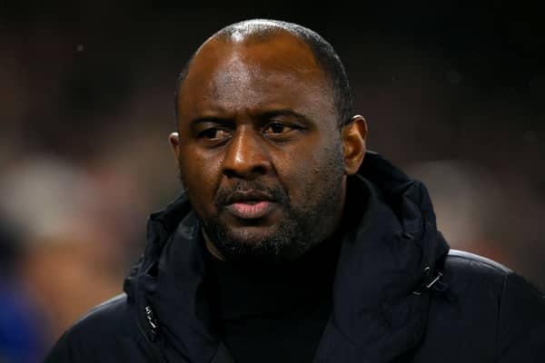 Patrick Vieira, Manager of Crystal Palace during the Premier League match (Photo by Justin Setterfield/Getty Images)