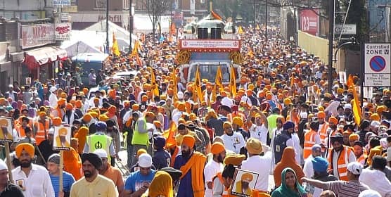Southall’s annual Vaisakhi procession. Credit: Facebook