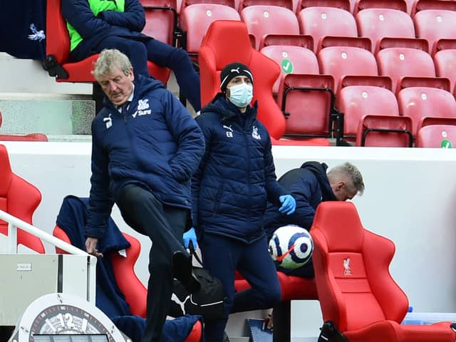 Crystal Palace manager Roy Hodgson still got it during the Premier League match (Photo by John Powell/Liverpool FC via Getty Images)