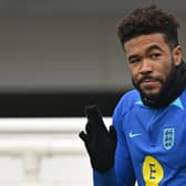 England’s defender Reece James attend a team training session at St George’s Park in Burton-on-Trent (Photo by PAUL ELLIS/AFP via Getty Images)