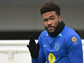 England’s defender Reece James attend a team training session at St George’s Park in Burton-on-Trent (Photo by PAUL ELLIS/AFP via Getty Images)