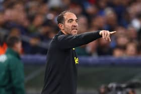 Cristian Stellini, Assistant Manager of Tottenham Hotspur gives their team instructions during the UEFA Champions League (Photo by Clive Rose/Getty Images)