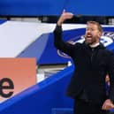 Graham Potter, Manager of Chelsea, reacts during the Premier League match (Photo by Clive Rose/Getty Images)