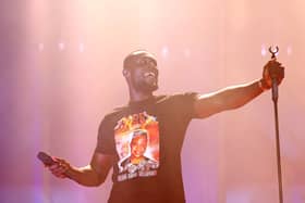 Stormzy on stage during Global Citizen Festival 2022: Accra. (Photo by Jemal Countess/Getty Images for Global Citizen)