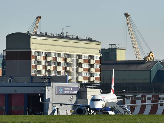 London City Airport is the first major UK airport to rollout the CT scanning system. Credit: Ben Stansall/AFP via Getty Images.