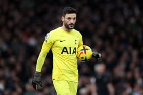 Hugo Lloris of Tottenham Hotspur during the Premier League match between Tottenham Hotspur  (Photo by Catherine Ivill/Getty Images)