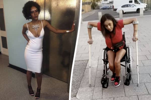 Kerry-Anne Donaldson became wheelchair bound after “abusing” nitrous oxide (NOS). (Photo Kerry-Anne Donaldson/SWNS)