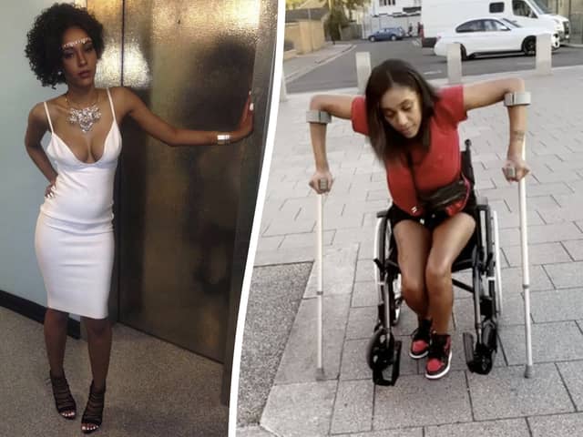 Kerry-Anne Donaldson became wheelchair bound after “abusing” nitrous oxide (NOS). (Photo Kerry-Anne Donaldson/SWNS)