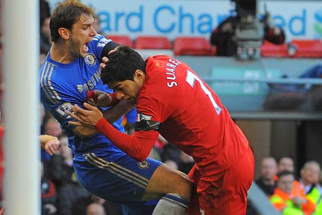 Luis Suarez received a 10-match ban for a bite in 2013.