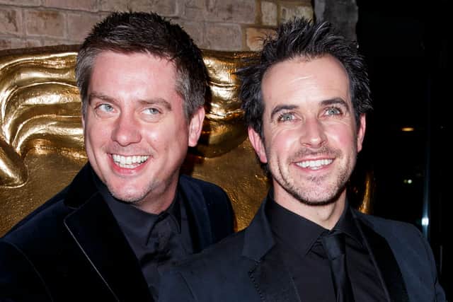 Dick and Dom, full names Richard McCourt and Dominic Wood, are a British comedy act known for presenting shows including Dick & Dom in da Bungalow. Credit: Tristan Fewings/Getty Images.