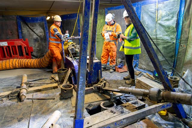 Borehole survey work under the Palace of Westminster.