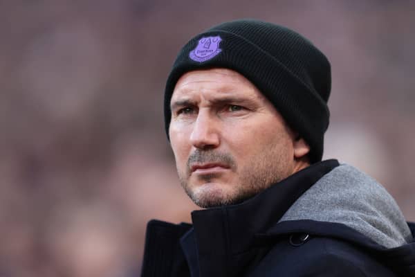 Frank Lampard, Manager of Everton during the Premier League match (Photo by Alex Pantling/Getty Images)