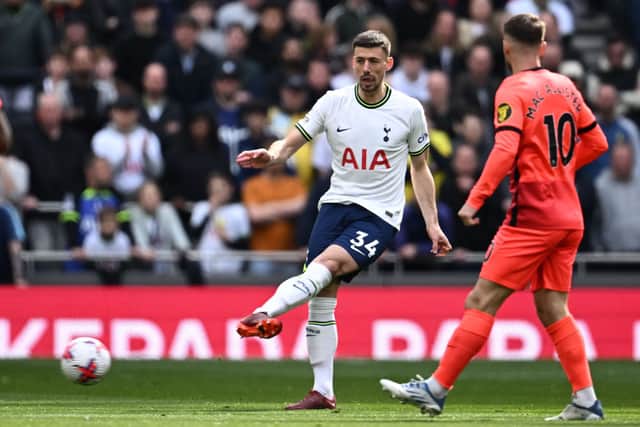 Tottenham Hotspur’s French defender Clement Lenglet. (Photo by Ben Stansall/AFP via Getty Images)