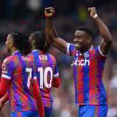 Marc Guehi of Crystal Palace celebrates after teammate Jordan Ayew (not pictured) scores (Photo by Stu Forster/Getty Images)