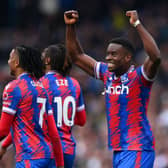 Marc Guehi of Crystal Palace celebrates after teammate Jordan Ayew (not pictured) scores (Photo by Stu Forster/Getty Images)