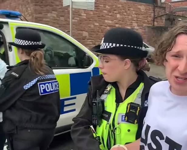 Two Just Stop Oil supporters were arrested at the Herbert Museum in Coventry while demanding that the government stop all new UK fossil fuel projects and calling on employees and directors of UK cultural institutions to join in civil resistance against the governments genocidal policies.
