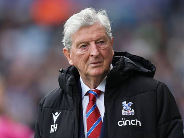 Roy Hodgson, Manager of Crystal Palace, looks on during the Premier League match  (Photo by Matt McNulty/Getty Images)